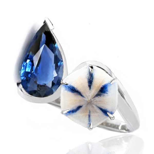 Blue sapphires ring